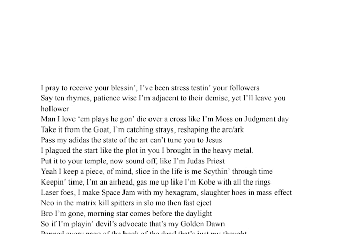 write a technically advanced rap verse for you
